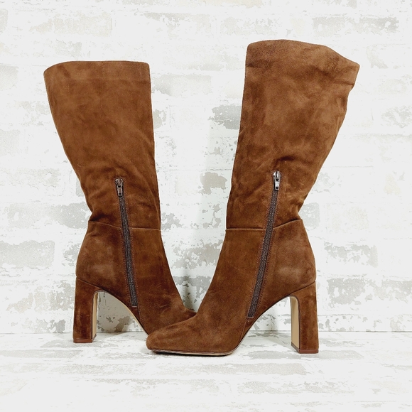 New Steve Madden Annya Brown Suede Knee High Boots C690 - Picture 5 of 12